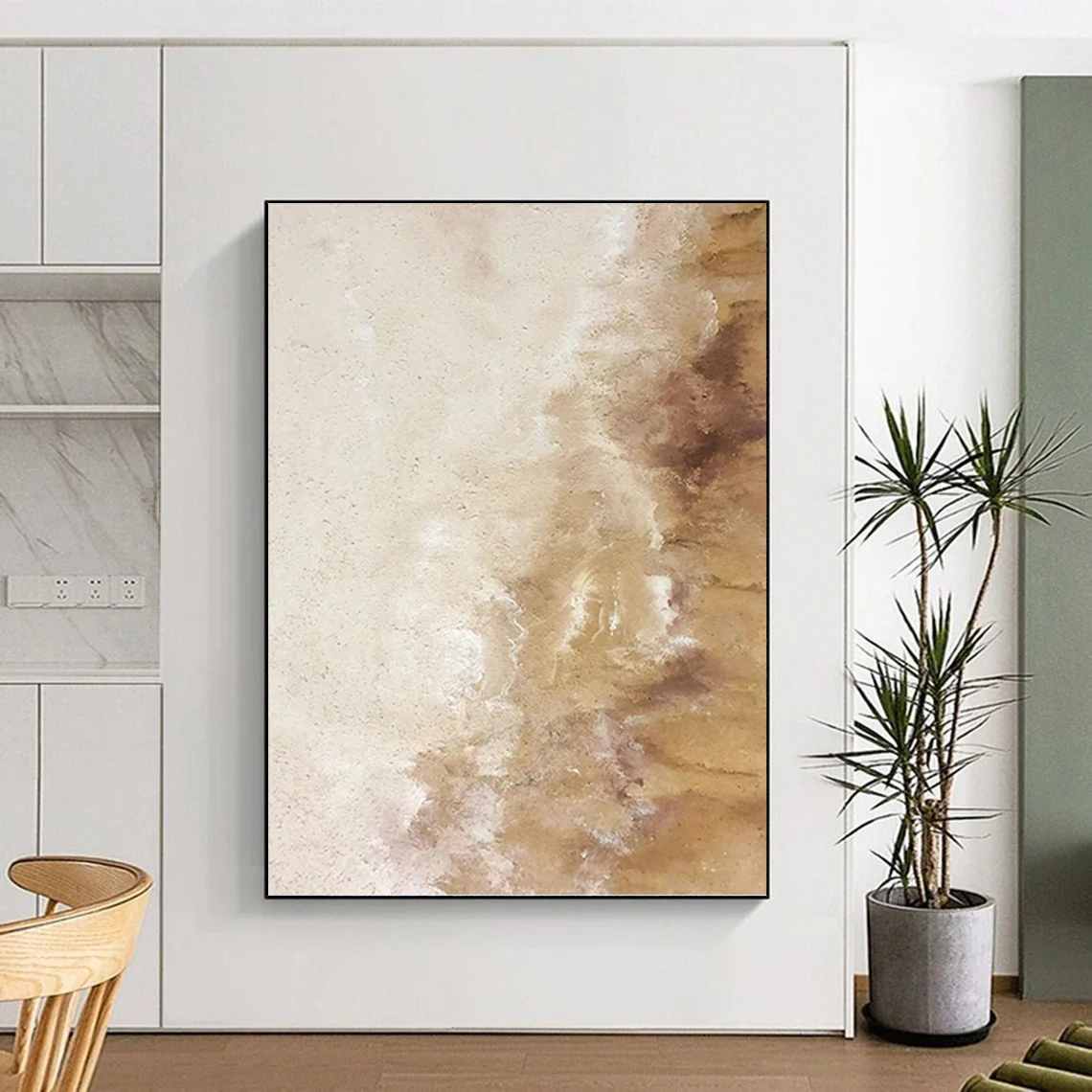Beige_Brown_Abstract_Textured_Canvas_Wall_Art_CS8IS wall art